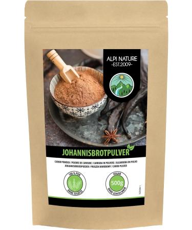Organic 500g Carob Powder - Vegan & Additive-Free Dark Carob Powder - Buy Online on GoSupps.com