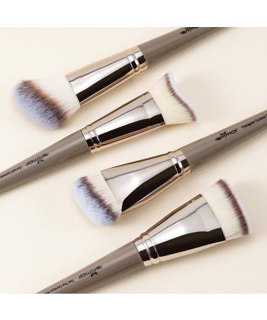 Contour Brush Set Premium Contour Blush Bronzer Face Makeup Brush Perfect For Cheek Forehead Jaw Nose Blending Contouring Deepening Suitable For Powder Liquid Cream (Angled and Flat Top Type) - Buy Online on GoSupps.com
