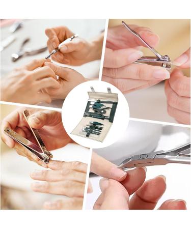 Nail Clipper Set | Fingernail Clipper and Nail Cutter Kit Nail Grooming Kit Professional Manicure and Pedicure Kit Toenail Clippers Set for Toe Nails Dark Green - Buy Online on GoSupps.com