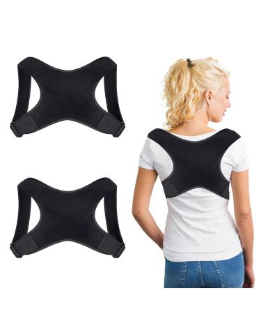 2 Pcs Posture Corrector for Men and Women Comfortable Upper Lower Back Physio Spinal Brace Shoulder Neck Active Posture Corrector Adjustable Back Straightener Support for Providing Pain Relief
