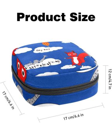 HomeDecorZone Portable Period Kit Bag - Feminine Product Pouch for Girls - Pads and Tampons Organizer with Zipper - Cartoon Animal Design - Multicoloured 08 - Buy Online on GoSupps.com