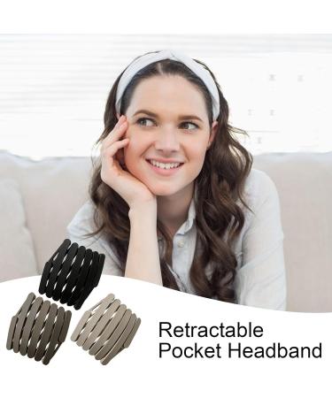 Lesunbak Retractable Pocket Headband | Anti-Slip Retractable Multifunctional Hairband | Portable Hair Decor for Facial Clean Makeup - Buy Online on GoSupps.com