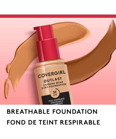 COVERGIRL - Outlast Extreme Wear 3-in-1 Full coverage liquid Foundation Toasted Almond - 870 30 Milliliters - Buy Online on GoSupps.com
