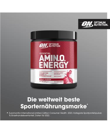 Optimum Nutrition Amino Energy Pre Workout Powder - Fruit Fusion - 270g - Buy Online on GoSupps.com