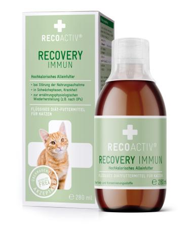 Recoactiv recovery immune for cats high-caloric diet all-in feed for weight gain and nutritional restoration in the event of malnutrition and high energy requirement 280 ml 280 ml (1 Pack) - Buy Online on GoSupps.com