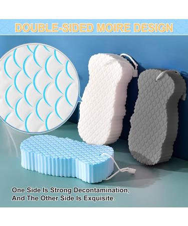 Super Soft Exfoliating Bath Sponge 3Pcs Set - Gentle Dead Skin Remover for Adults, Children, and Pregnant Women - Buy Online on GoSupps.com