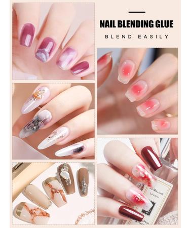 Kalolary Clear Blooming Gel Nail Polish 15ml UV LED Soak Off Nail Art Polish for Spreading Effect Marble Nail Gel Paint Nail Designs for DIY Flower Animal Watercolor Manicure Kit - Buy Online on GoSupps.com