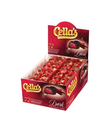 Cella's Dark Chocolate Covered Cherries, 72-Count Box (011228721202) Dark Chocolate 72 Count (Pack of 1)