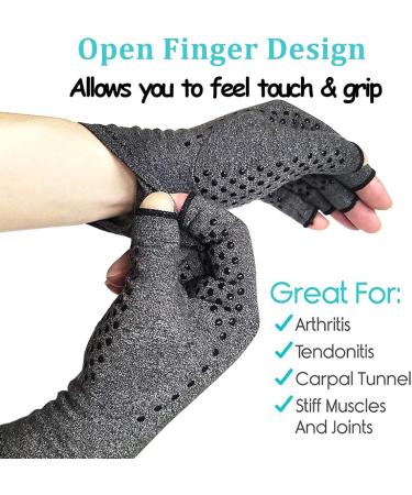 Arthritis Compression Gloves for Men and Women - Medium Size (1 Pair) - Buy Online on GoSupps.com