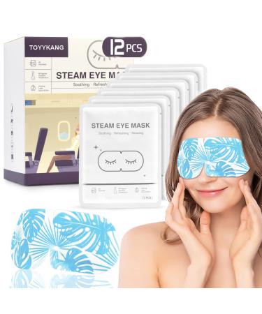 Steam Eye Mask for Dry Eyes Relief 12 PCS  Self Heating Eye Mask  Warm Eye Masks  Sleep Eye Mask Disposable Dry Eyes Masks with Moist Heating Warming Compress for Puffy Eyes Fatigue Tired Eyes