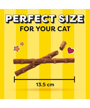 Dreamies Meaty Sticks 84 Pieces Cat Treats Tasty Snacks with Delicious Chicken Pack of 14 x(30g) - Buy Online on GoSupps.com