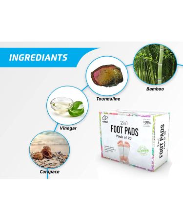 NAKSIZ Ginger Foot Pads: All Natural & Organic Cleansing Foot Patches - 20 PCS - Buy Online on GoSupps.com