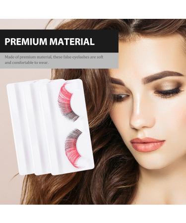 Healifty Colored Lashes Strips 3Pairs Halloween Fake Eyelashes Red Black False Eyelashes Makeup Beauty Eyelashes for Holiday Performance Dancing Party - Buy Online on GoSupps.com