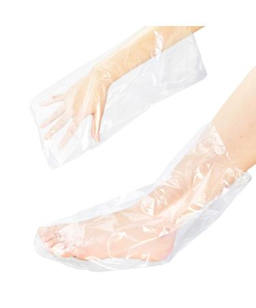 AMT 100 Counts Paraffin Wax Bags for Hands and Feet Plastic Paraffin Wax Refills Liners Refill Socks and Gloves Paraffin Bath Mitts Covers for Therabath Wax Treatment Paraffin Wax Machine Therapy 100 Count (Pack of 1)
