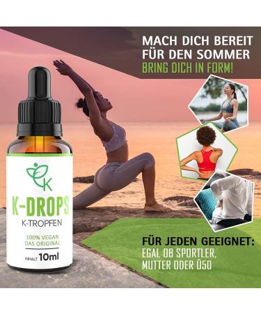 K-Drops Keto Drop K2 - Original Ketogenic Oil High-Dose Drops | 100% Vegan Lab Tested Made in Germany | Fast & Extreme Ketosis Success - 10ml - Buy Online on GoSupps.com