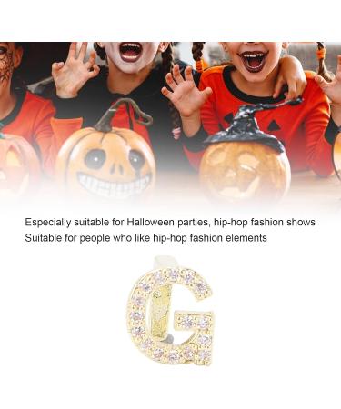 Plated Gold English Letter G Braces - Perfect for Cosplay Festivals & Hip Hop Tooth Decoration - Buy Online on GoSupps.com