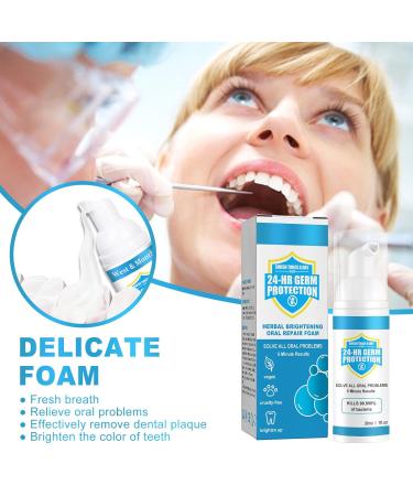 Jorondy Herbal Teeth Mouthwash & Brightening Foam - 2Pcs Foaming Toothpaste for Stain Removal & White Teeth - Buy Online on GoSupps.com