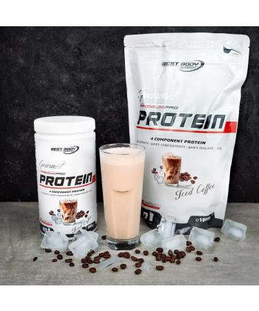 Best Body Nutrition Gourmet Pro Protein Shake - Iced Coffee 500g | Caseinate Whey Isolate & Egg Bar - Premium International Shipping - Buy Online on GoSupps.com