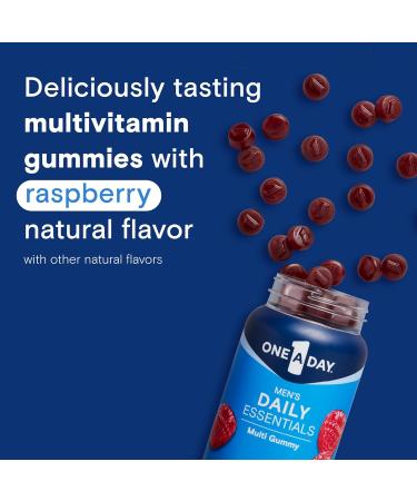 One A Day Men s Daily Essentials Multivitamin Gummies Multivitamin for Men Bone Health Zinc Raspberry Natural Flavor 120 Gummies 120 Count (Pack of 1) New Gummies - Buy Online on GoSupps.com