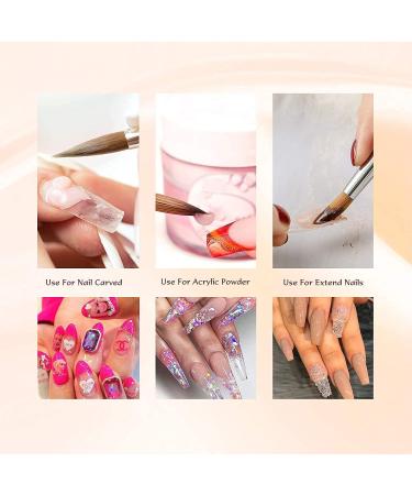 Aokitec #12 Oval Crimped Sable Acrylic Nail Brush - Wood Nail Art Tool for Acrylic Application - Buy Online on GoSupps.com