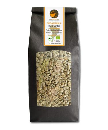 Organic green coffee Arabica Brasil Santos 1000g