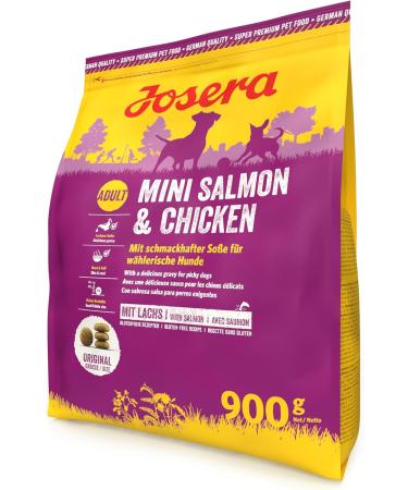 JOSERA Mini Salmon & Chicken (5 x 900 g) | Super Premium Croquettes with Salmon Protein | Small Croquettes Ideal for Small Dogs | With Delicious Gravy Powder Even When Wet | Pack of 5 - Buy Online on GoSupps.com