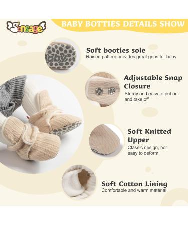 Sonsage Infant Snow Boots | Soft Anti-Skid Sole | Unisex Ankle Booties | Newborn Winter Warm Shoes 0-6 Months - Buy Online on GoSupps.com
