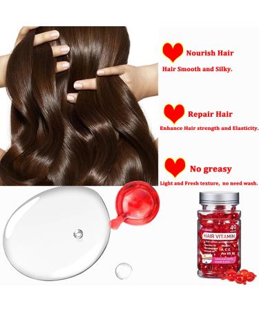 Hair Treatment Serum | Nourishing Hair Vitamin Oil Capsules | No Rinse Conditioner for Smooth Shiny Hair Repair - Buy Online on GoSupps.com