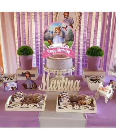 37pcs Sofia Birthday Party Supplies for Princess Theme Birthday Decorations include Cake Topper and Cupcake Toppers Sets - Buy Online on GoSupps.com