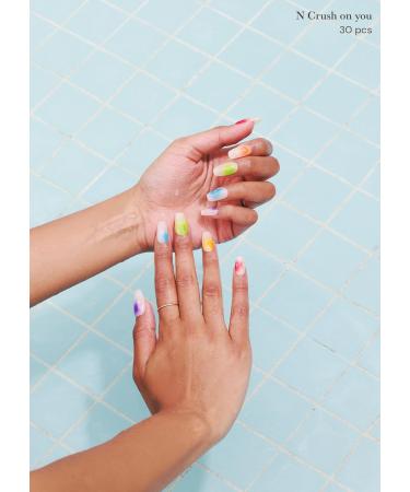 ohora Semi Cured Gel Nail Strips (N Crush on You) - Salon-Quality, Long Lasting, Easy to Apply & Remove - Buy Online on GoSupps.com