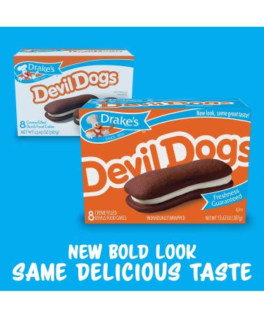 Drake's Devil Dogs 32 Individually Wrapped Devils Food Cakes - 8 Count (Pack of 4) - Buy Online on GoSupps.com