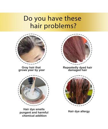 Pure Plant Extract for Gray Hair Natural Black Hair Dye Natural Black Hair Dye Safe - Buy Online on GoSupps.com