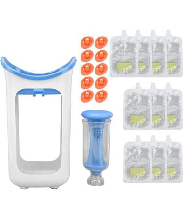 Baby Puree Maker ABS Material Baby Food Masher Highly Durable Easy to Clean High Efficiency with Pouches for School for Camping for Home(blue) - Buy Online on GoSupps.com