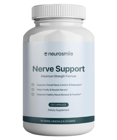 NEUROSMILE Nerve Support Supplement | Support Healthy Sensation | Alpha Lipoic Acid 600 mg Methylcobalamin & L-Carnitine | 18 Nutrients | 120 Capsules (30 Day Supply)