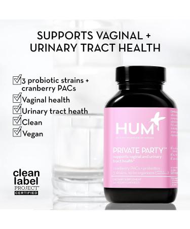 HUM Private Party Cranberry Pills for Women - Daily Vaginal Probiotic for Urinary Tract Health - Vegan Lactobacillus Supplement (3 Pack) - Buy Online on GoSupps.com