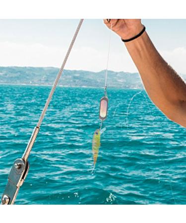 Genikeer Fishing Indicators - 2 PCs Trolling Salmon Bait Boards | 4.5 Inches Metal Flash 23g Light-Up for Fresh & Sea Water Fishing - Buy Online on GoSupps.com