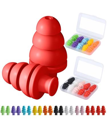 Ear Plugs for Sleeping Noise Cancelling 10 Pairs Reusable Earplugs for Sleeping Concert Snoring Travel Work 9 Colors Soft Style 33dB Highest NRR