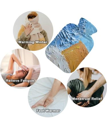 Shop Naanle Large 2L Rough Oil Painting Hot Water Bottle - Pain Relief & Therapy | Ideal for Bed Hand & Foot Warmth | International Shipping - Buy Online on GoSupps.com
