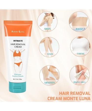 Bablabear Intimate Hair Removal Cream 100g - Fast & Effective Depilatory for Women & Men - Face, Leg, Underarm, Chest, Bikini - Soothing Formula for Unwanted Body Hair - Buy Online on GoSupps.com