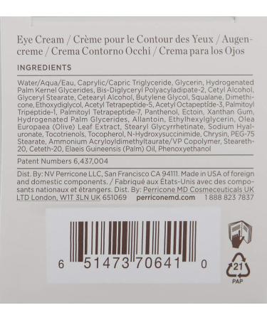 Perricone MD Hypoallergenic Firming Eye Cream 0.5 oz - Reduce Wrinkles & Puffiness - Buy Online on GoSupps.com