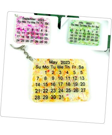LALAFINA Mold Epoxy Chic Silicone Key Calendar Pendant Keychain Creative Multipurpose Making Chain for Diy White 25.3x24cm - Buy Online on GoSupps.com
