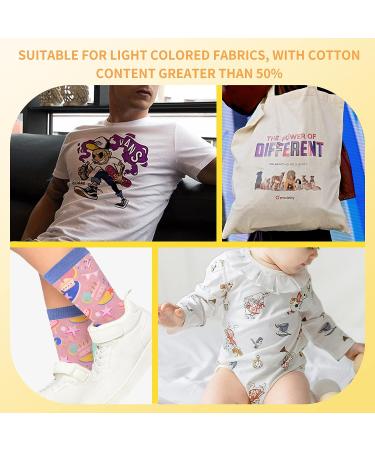 A-SUB Iron-On Heat Transfer Paper for White/Light Fabrics 8.5x11 - 20 Sheets | Inkjet Printer T Shirt Transfer Paper | Wash Durable, Long Lasting Design | No Cracking - Buy Online on GoSupps.com