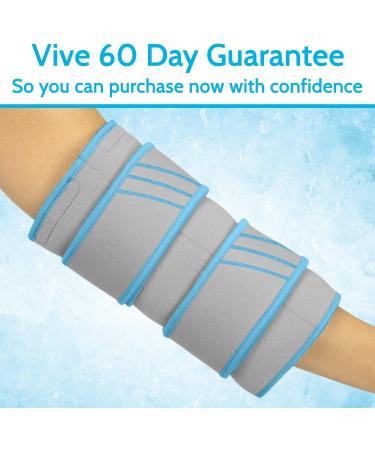 Vive XL Elbow Ice Pack - Adjustable Gel Wrap for Cold/Hot Therapy - Reusable & Refreezable - Compression for Sports Recovery, Arthritis, Tendonitis Pain Relief - Cool Gray - Buy Online on GoSupps.com