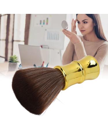 Mini Hair Brush Barber Neck Duster Brush Soft Hair Electroplating Process Barber Brush Neck Duster Hairdressing Tool Suitable for Home Hair Salon Golden - Buy Online on GoSupps.com