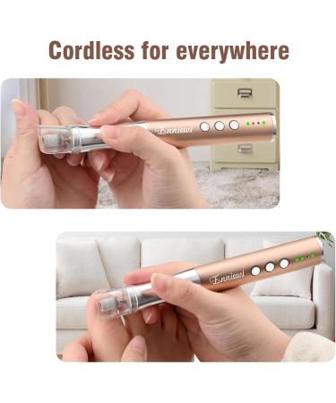 Enniewi 25000RPM Rechargeable Electric Nail Drill with Light - Cordless E File for Gel & Natural Nails | Low Heat Manicure Pedicure Set with Dust Cover - Rose - Buy Online on GoSupps.com