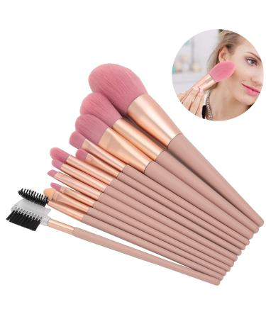 Premium 12-Piece Makeup Brush Set - Easy to Wash Blush & Shadow Brushes with Aluminum Tubes for Flawless Makeup Application - International Shipping Available - Buy Online on GoSupps.com