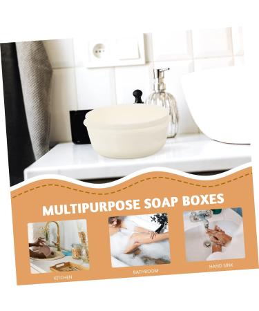 Ciieeo 8 Pcs Travel Soap Box Household Soap Cases Portable Soap Decorative Soap Bar Soap Case Soap Bar Holder Kitchen Soap Holder Travel Soap Case Soap Dish Round Container Box Pe White - Buy Online on GoSupps.com
