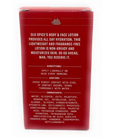 Old Spice Hydrating Body and Face Lotion, Unscented - 4 oz - Buy Online on GoSupps.com