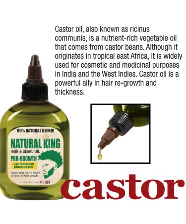 SFC Natural King Pro-Growth Hair & Beard Oil with Jamaican Black Castor Oil 7.1 oz - Promote Healthy Hair Growth and Beard Maintenance - Buy Online on GoSupps.com