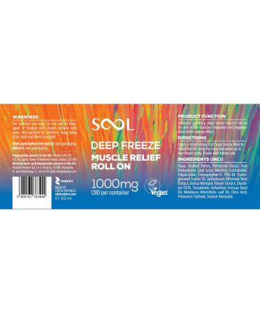 SOOL Cr me Roll-On Effet Froid Intense CBD 50ml 1000mg I Pour les Articulations et les Muscles | Application Facile - Buy Online on GoSupps.com